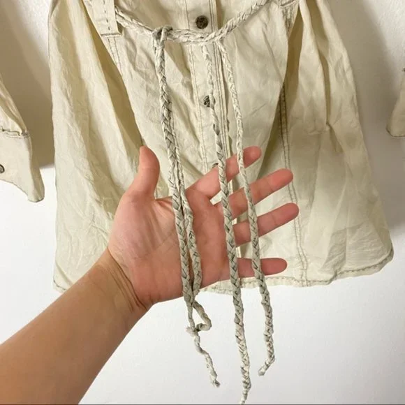 Khaki button down long sleeve dress - Picture 2 of 13